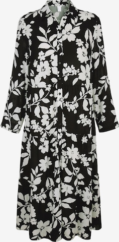 MIAMODA Shirt Dress in Black: front