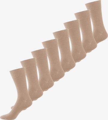 Nur Die Socks ' 98% Baumwolle weich atmungsaktiv ' in Beige: front