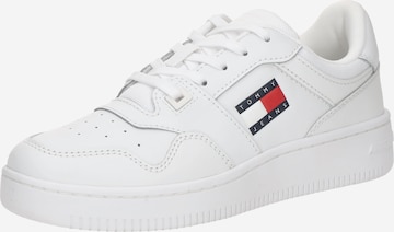 Sneaker low de la Tommy Jeans pe alb: față