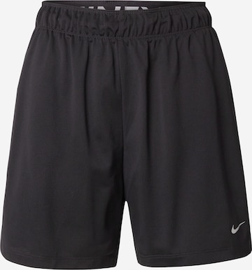 NIKE Regular Workout Pants 'ATTACK' in Black: front