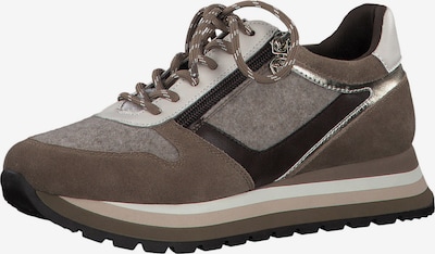 TAMARIS Sneakers in Taupe / mottled grey / Black / Silver, Item view