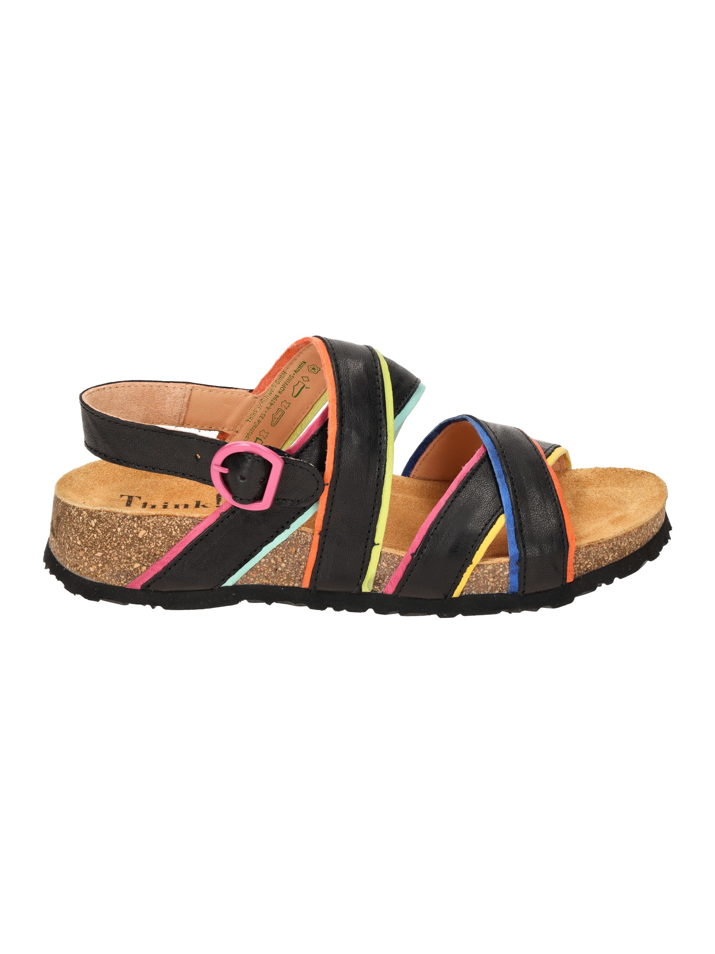 THINK! Sandals 'Kreuzriemen' in Black