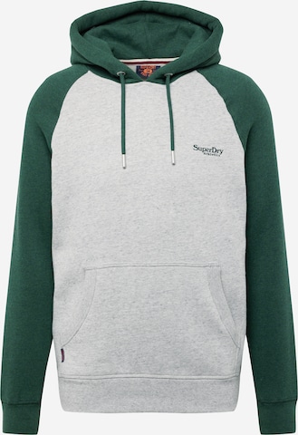 Superdry - Sweatshirt 'ESSENTIAL' em cinzento: frente