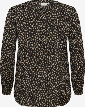 KAFFE CURVE - Blusa 'Jalu' em preto: frente