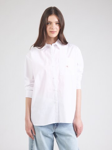 Camicia da donna di Calvin Klein Jeans in bianco: frontale