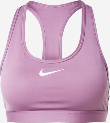 NIKE Sports Bra 'Swoosh' in Purple: front