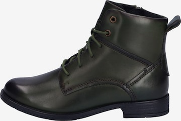 JOSEF SEIBEL Lace-up bootie 'SIMONA 05' in Green: front