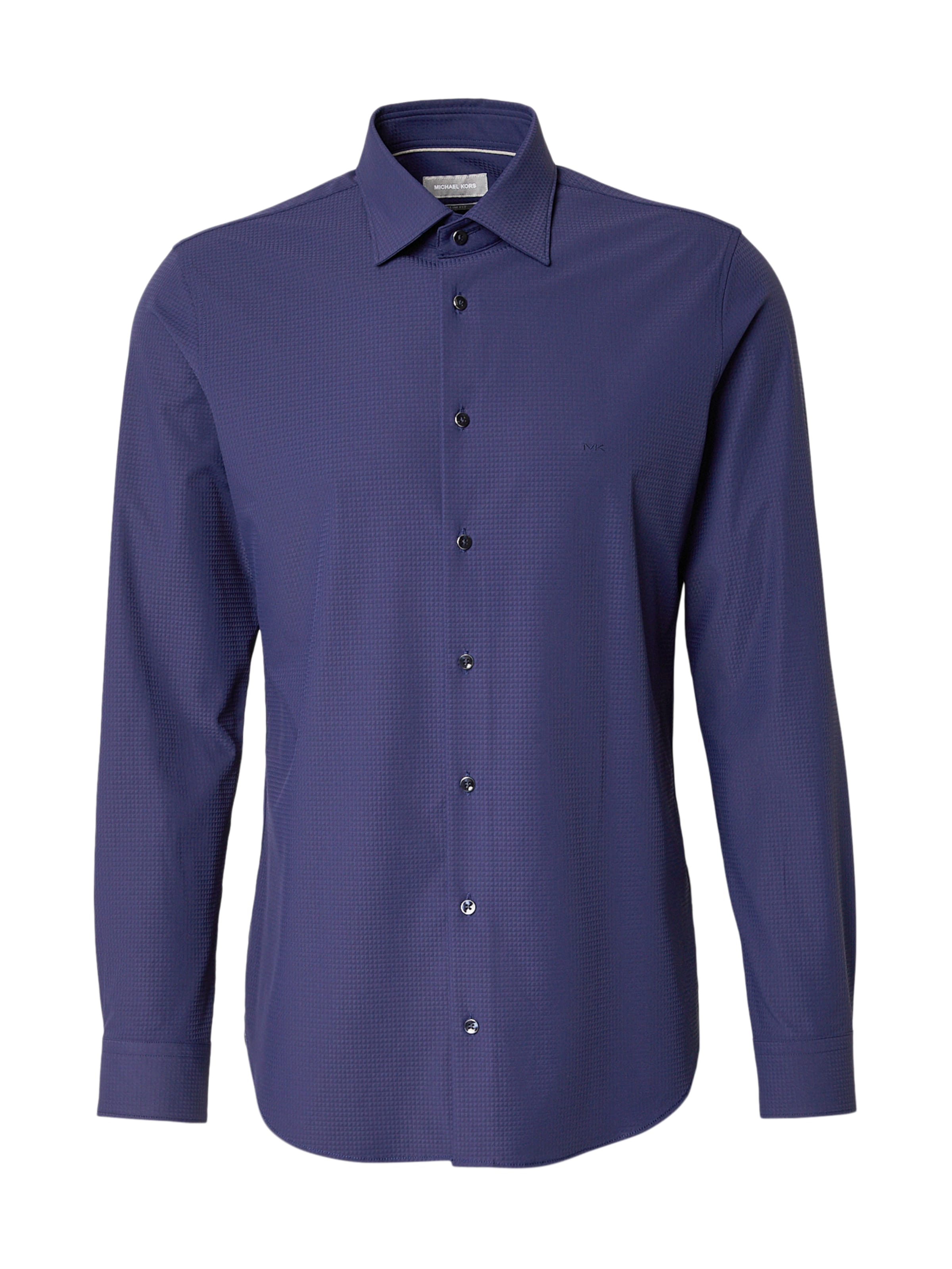 Michael Kors Slim fit Overhemd in Blauw: voorkant