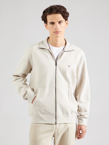 TOMMY HILFIGER Sweatjakke 'ESSENTIAL' i grå: forside