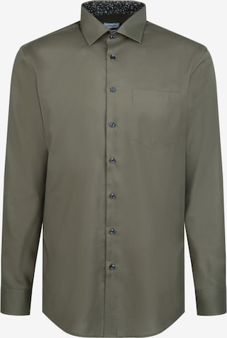 Coupe regular Chemise business ' SMART ESSENTIALS' SEIDENSTICKER en vert : devant