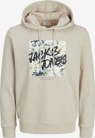 Sweat-shirt 'JJHawaii' JACK & JONES en beige : devant