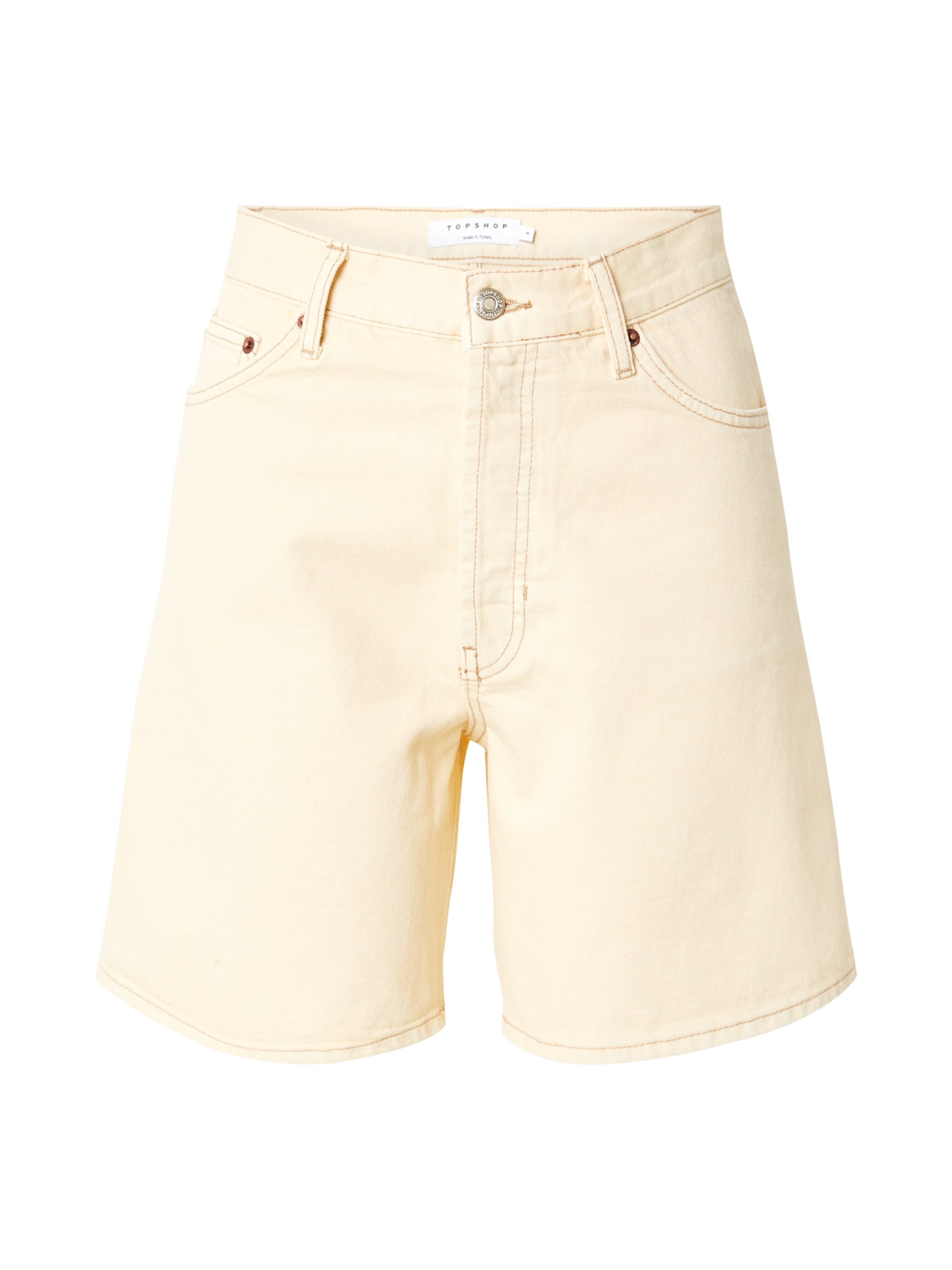 TOPSHOP Regular Jeans in Beige: front