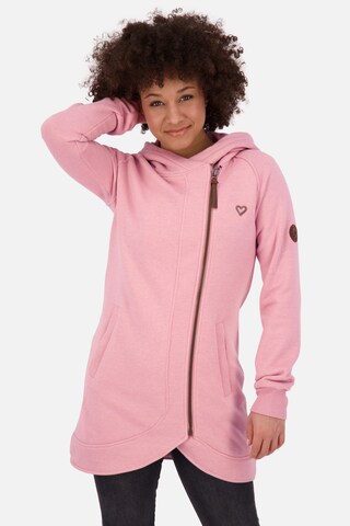 Alife and Kickin Zip-Up Hoodie 'Mary' in Pink: front