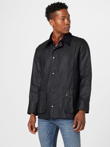 Barbour Tussenjas 'Ashby' in Zwart: voorkant