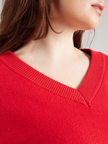 Vero Moda Curve Sweater 'VMGOLD' in Red