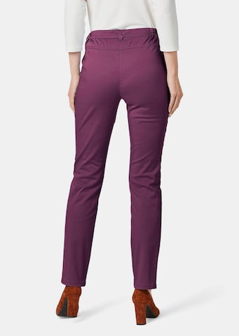 Goldner Slimfit Hose 'Carla' in Lila