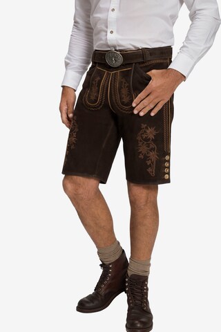 Regular Pantalon folklorique JP1880 en marron : devant