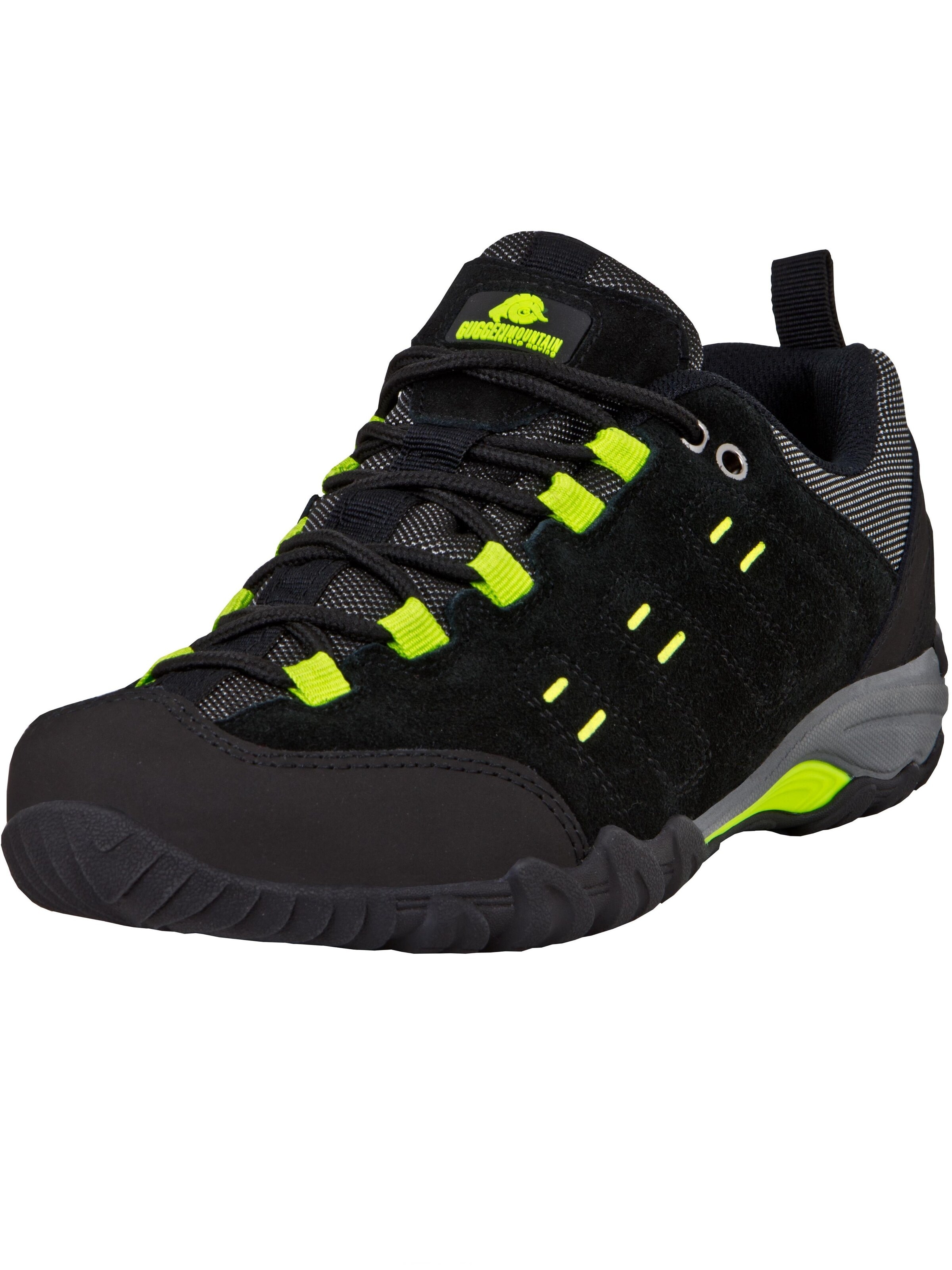 Chaussure de sport à lacets Guggen Mountain en vert : devant