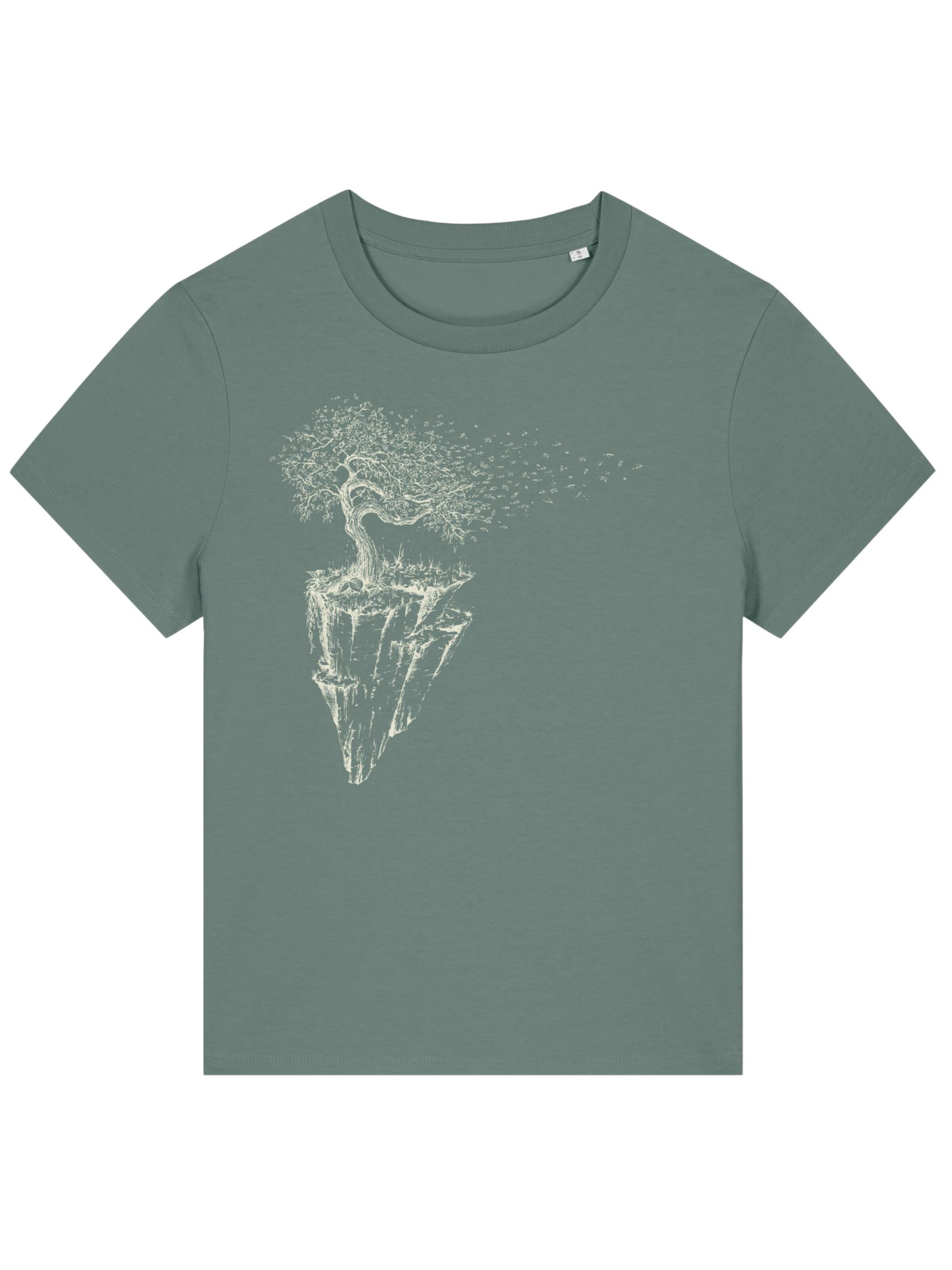 Life-Tree Shirt 'Green Bay Maple Island' in Blau: Vorderseite