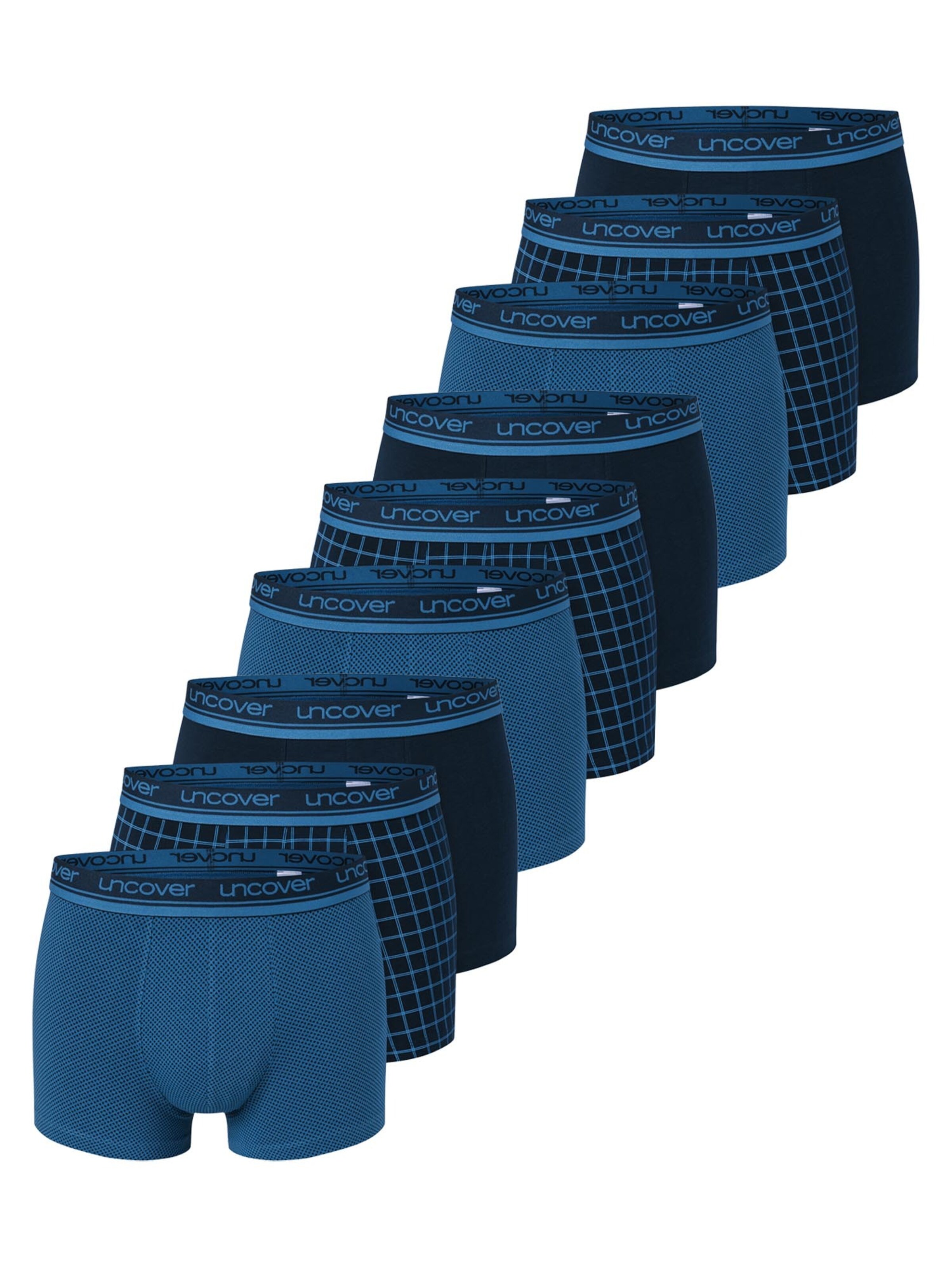 uncover by SCHIESSER Boxershorts 'Cotton' in Blauw: voorkant