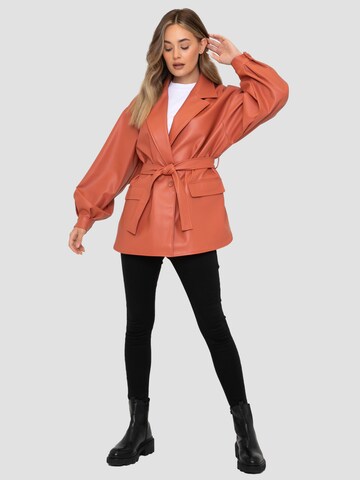 Threadbare Between-Season Jacket 'Coralie' in Orange