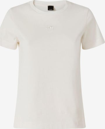 PINKO Koszulka 'BUSSOLOTTO T-SHIRT JERSEY PATCH EFFETTO RICAMO' w kolorze biały: przód