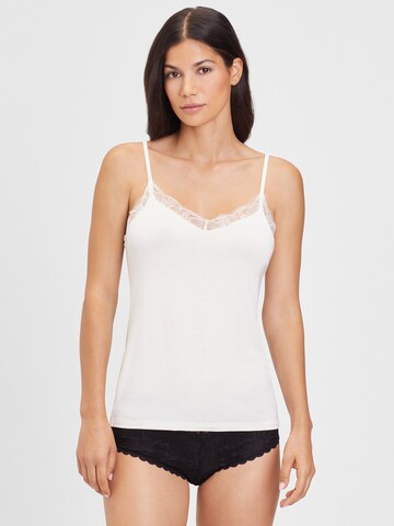 s.Oliver - Camiseta para dormir en blanco: frente
