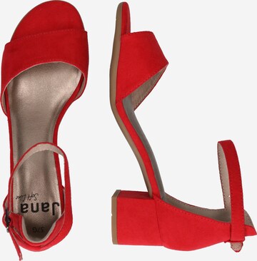 JANA Strap Sandals in Red