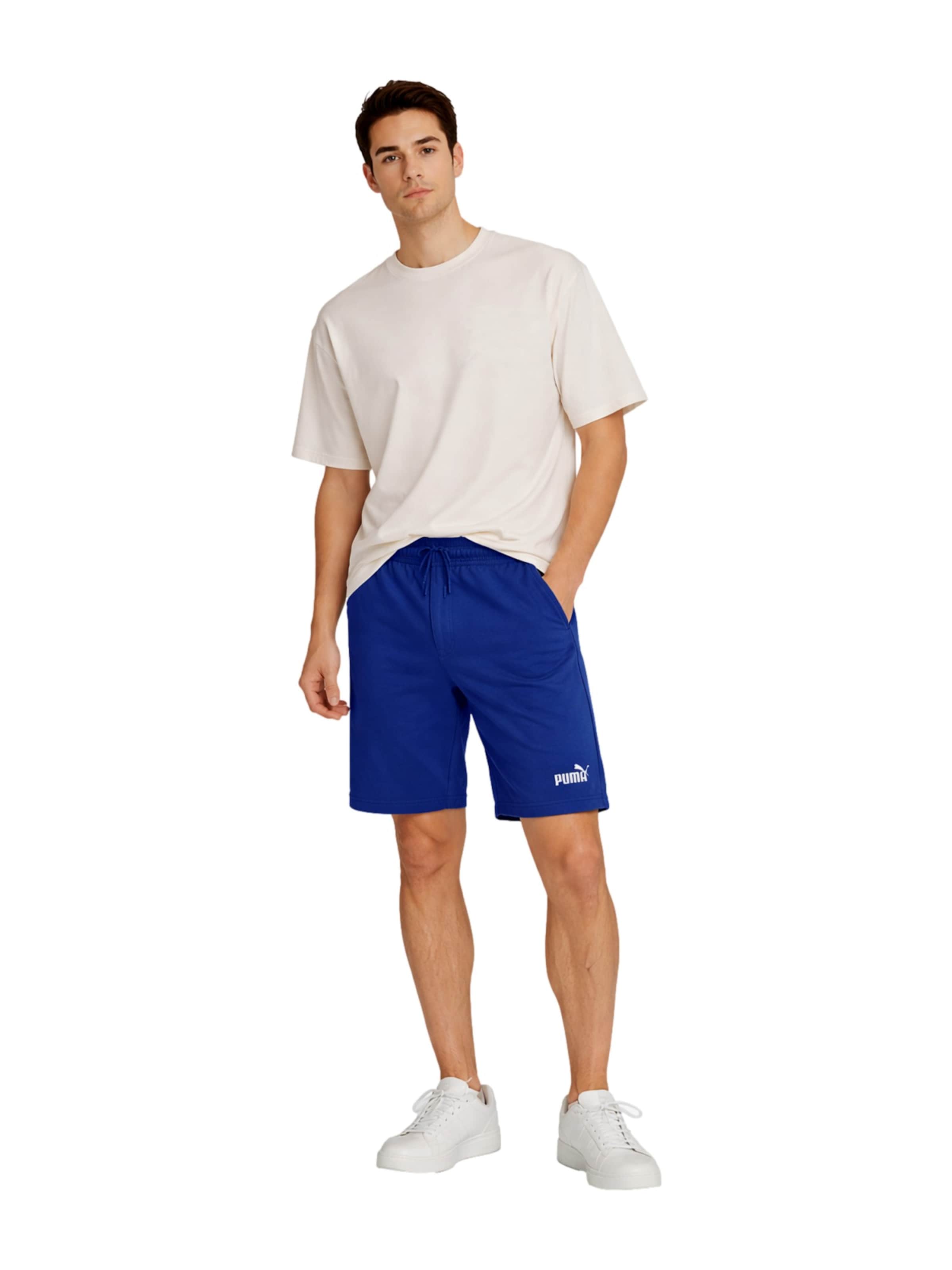 PUMA Regularen Hlače | modra barva