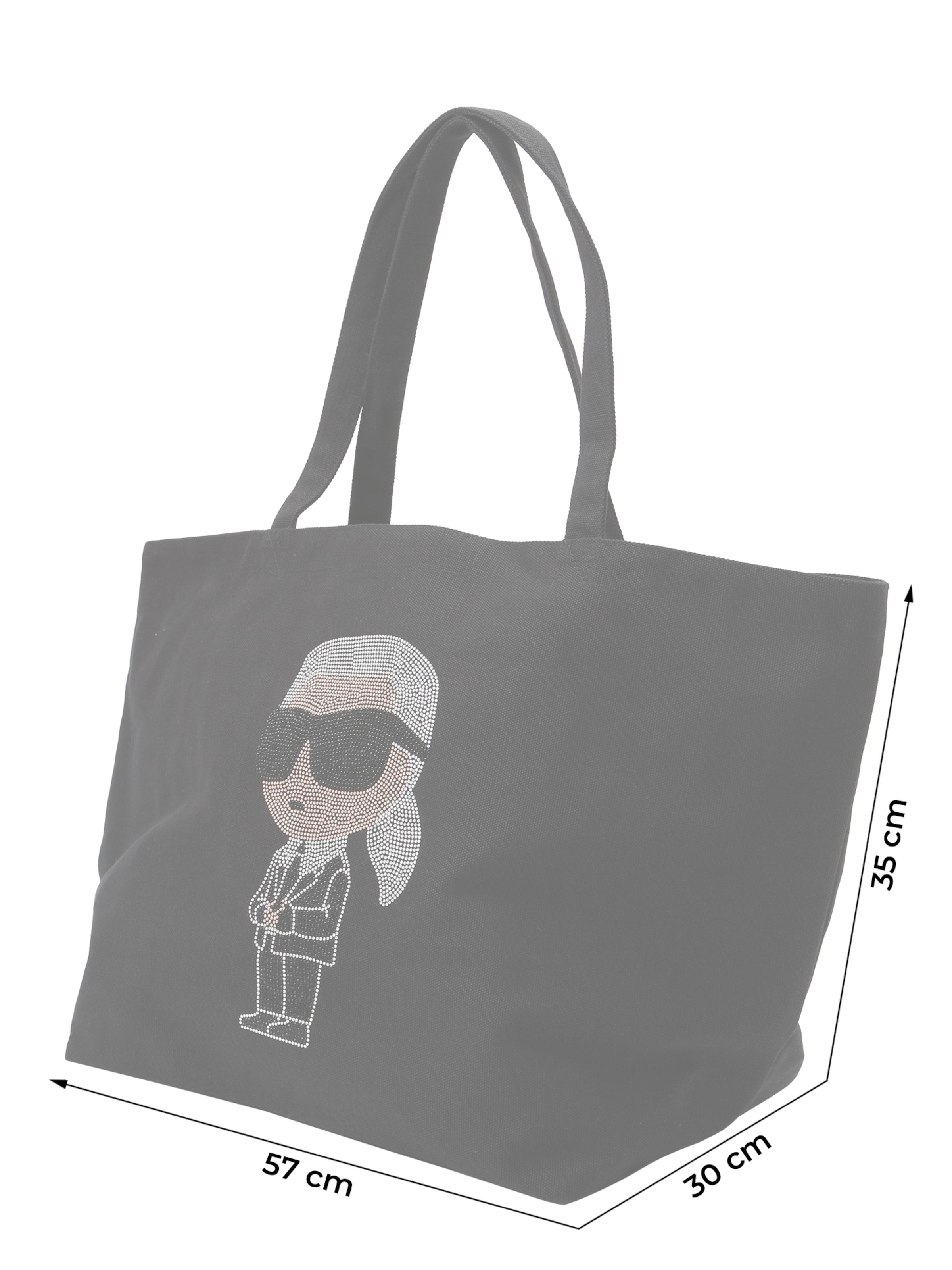 Karl Lagerfeld "Чанта тип ""Shopper""" 'Ikon' в черно