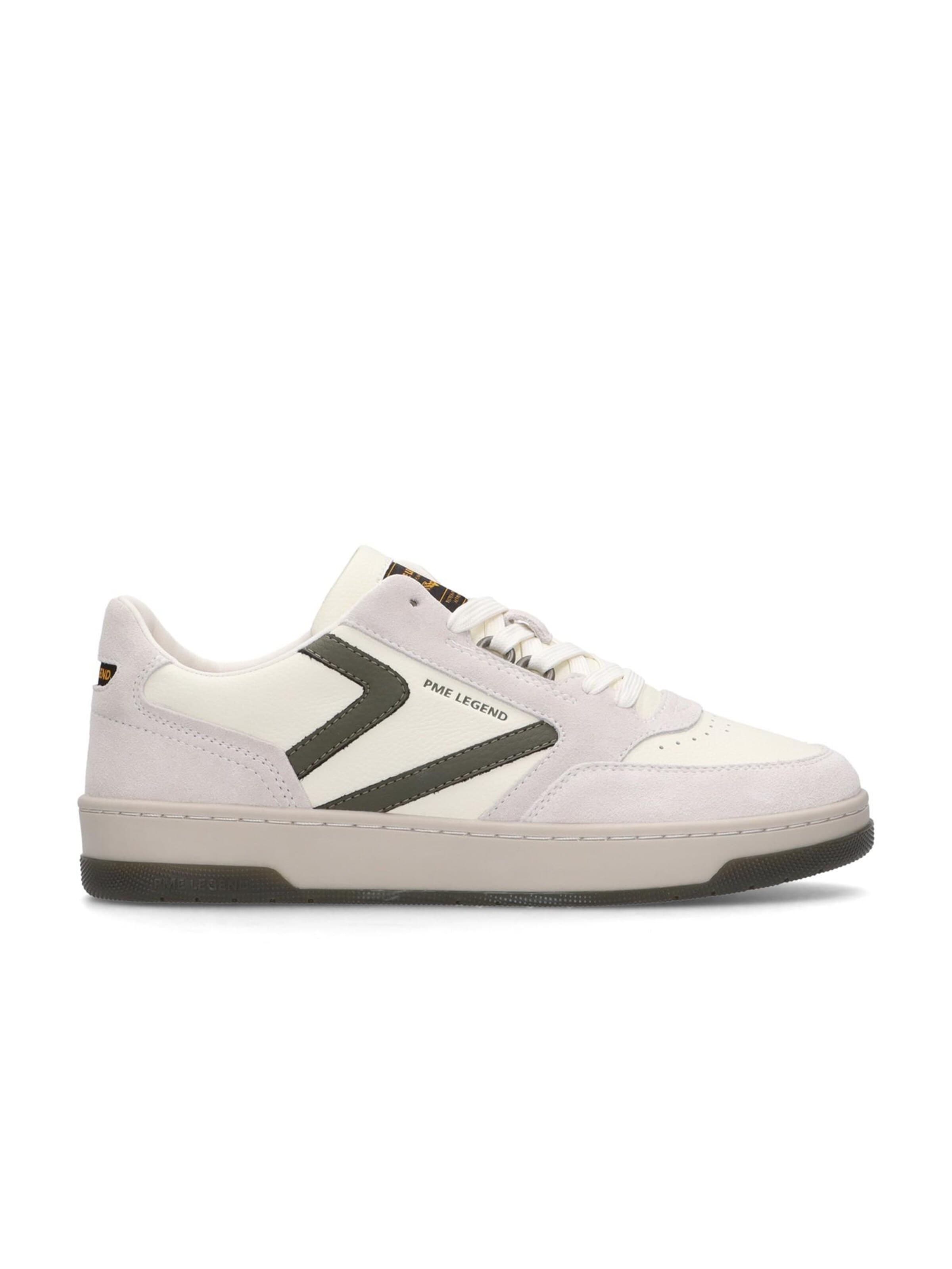 PME Legend Sneakers laag 'Porter sneaker in leather and suede' in Wit: voorkant