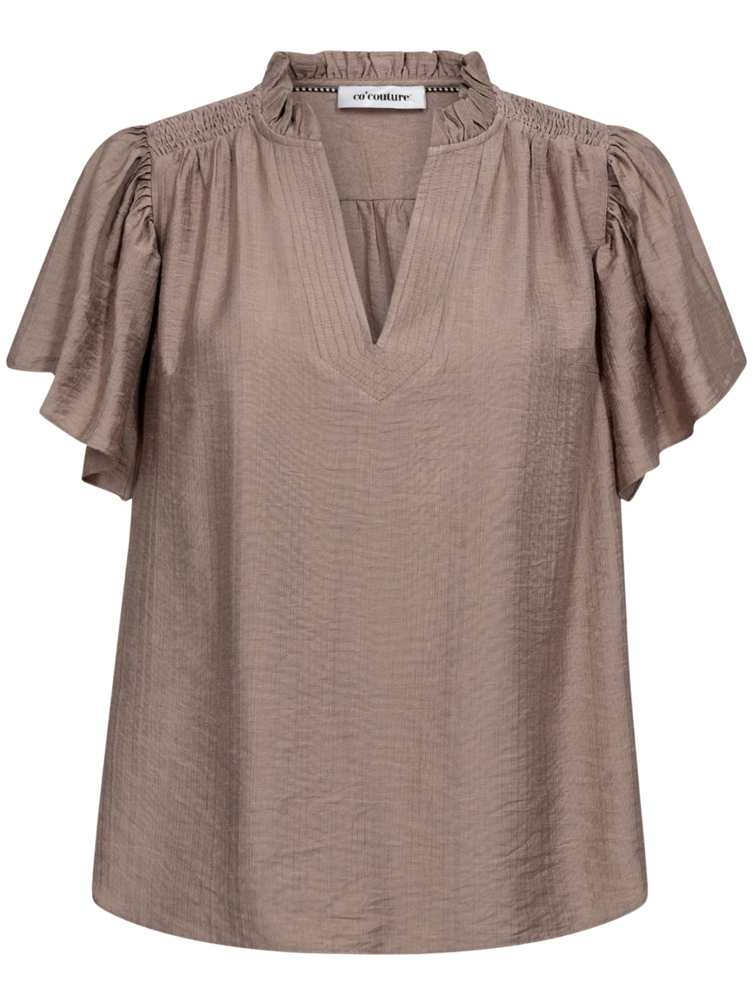 co'couture Bluse 'Hera' in Braun: Vorderseite