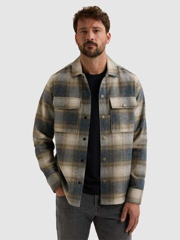 VANGUARD Regular fit Skjorta 'Overshirt with check pattern' i blå: framsida