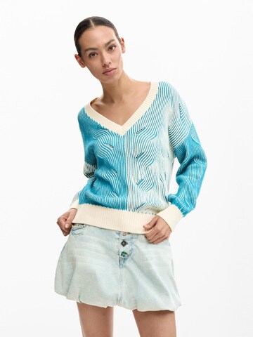 Desigual Свитер в Синий: спереди