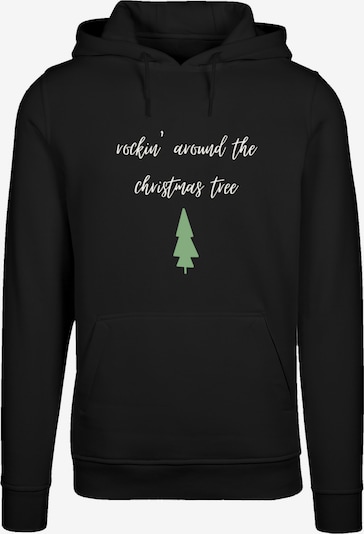 F4NT4STIC Sweat-shirt 'Rockin around the Christmas Weihnachten' en vert / noir / blanc, Vue avec produit