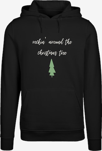 F4NT4STIC Sweatshirt 'Rockin around the Christmas Weihnachten' in Zwart: voorkant