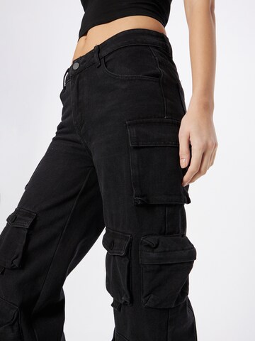 Edikted Loose fit Cargo jeans in Black