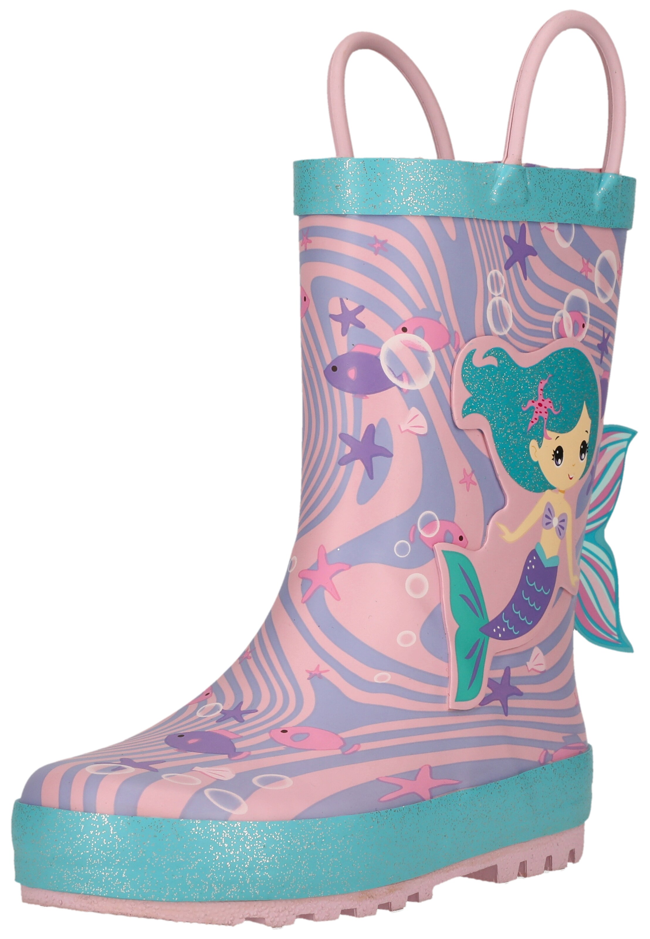 ZigZag Regenlaarzen 'Rook' in Lila: voorkant