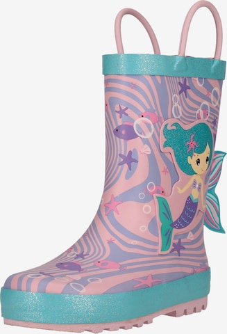 ZigZag Regenlaarzen 'Rook' in Lila: voorkant