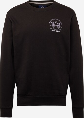 La Martina Sweatshirt in Black: front