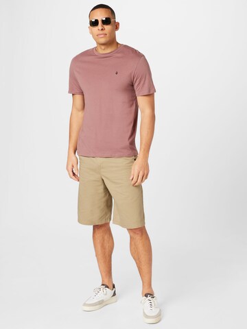 Volcom Wide Leg Shorts in Beige