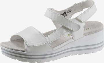 WALDLÄUFER Sandalen met riem in Wit: voorkant