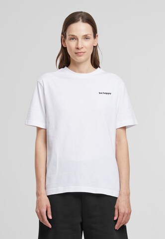Maglietta 'Be Happy' di Mister Tee in bianco