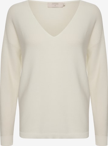 Cream Sweater 'CRSillar' in White: front