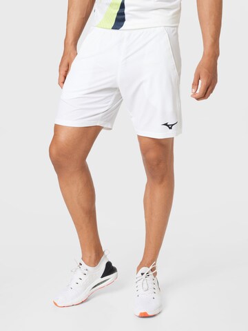 MIZUNO Regular Workout Pants in White: front