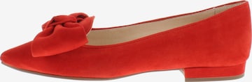 XAVER LUIS Schuhmanufaktur Ballerina 'COCOS - mit großer Lederschleife' in Rot: Vorderseite
