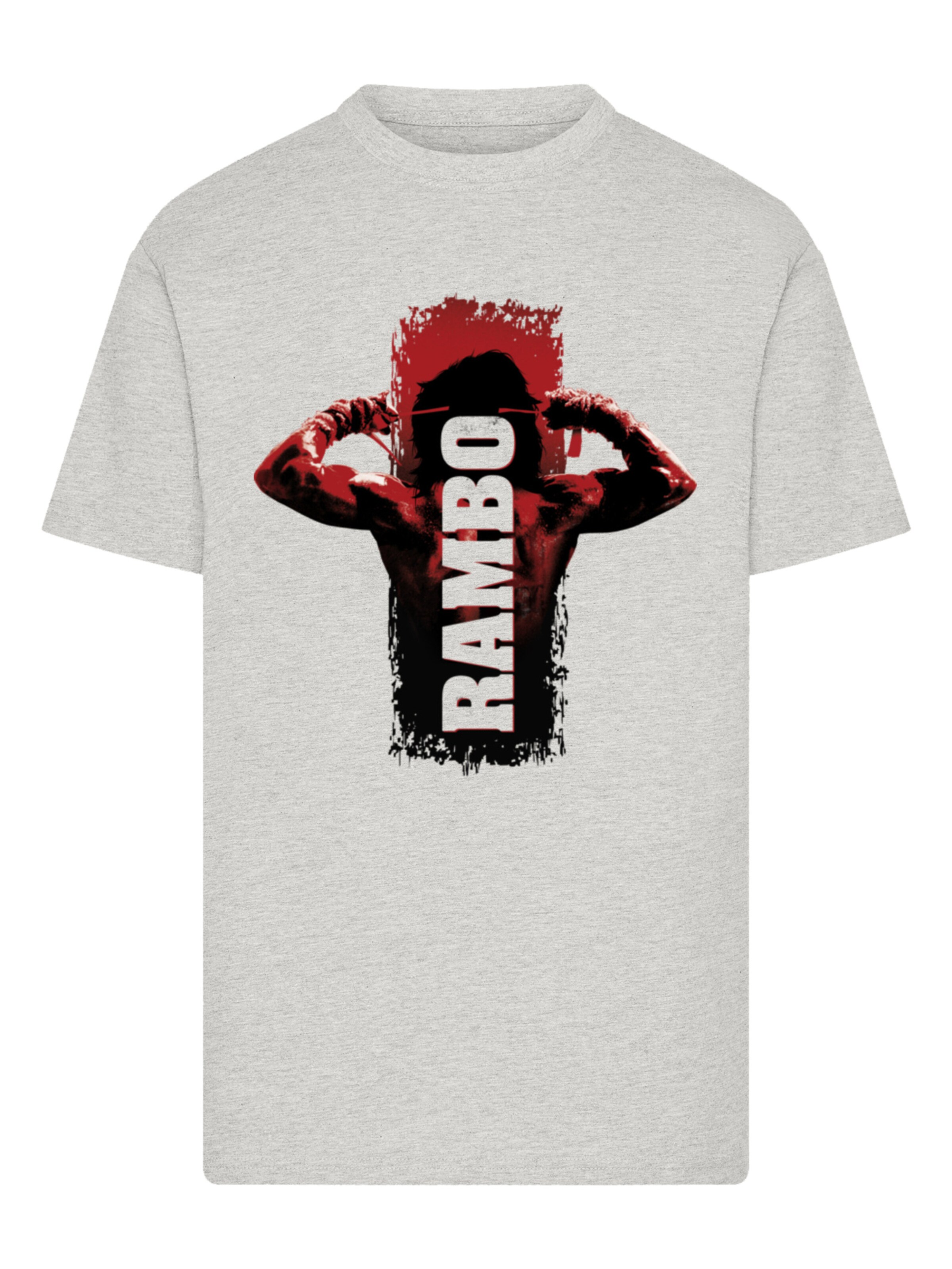 F4NT4STIC Shirt 'Rambo III Tying Sweatband' in Grey: front