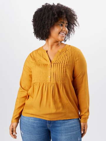 Camicia da donna 'Eva' di ABOUT YOU Curvy in giallo: frontale