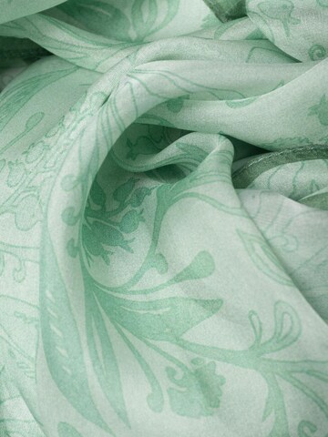 MayTree Scarf 'Seidenchiffon zarte Blumen70 x 180 cm' in Green