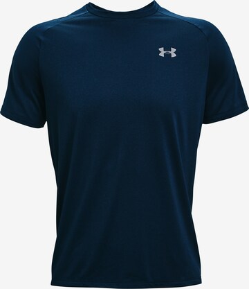 UNDER ARMOUR Functioneel shirt 'Tech 2.0 Novelty' in Blauw: voorkant